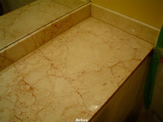 Marble Vanity Top Before