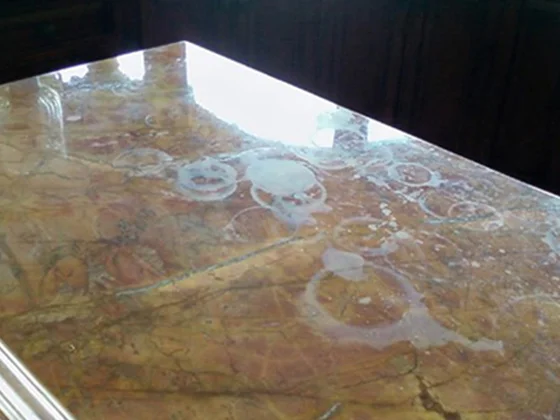 Etching on marble countertop