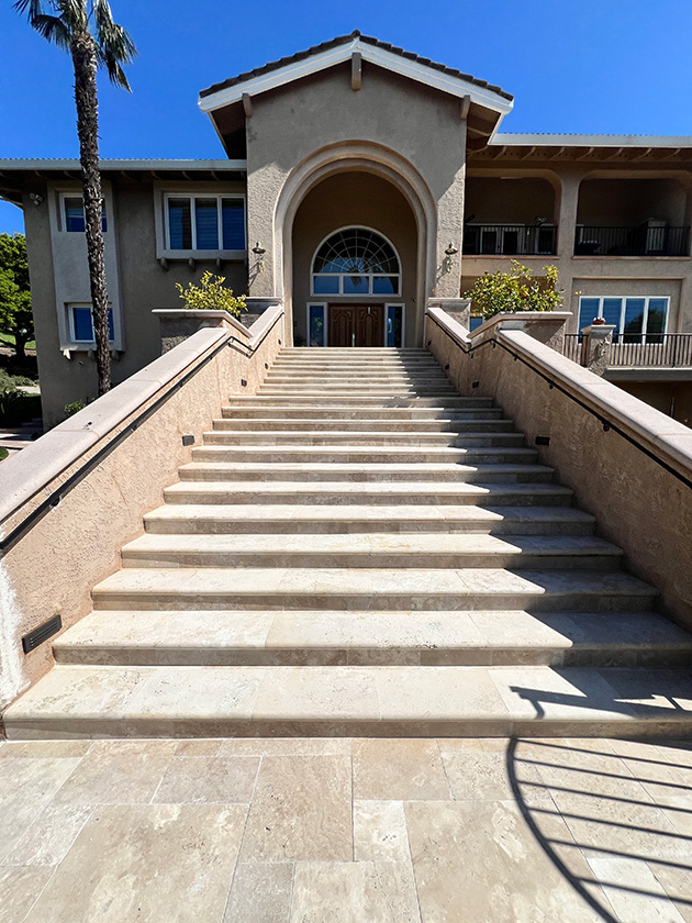 Exterior stone hardscapes - stone stairs