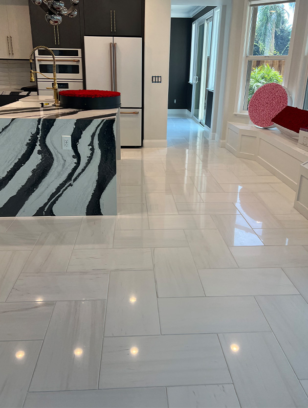 polished marble floor